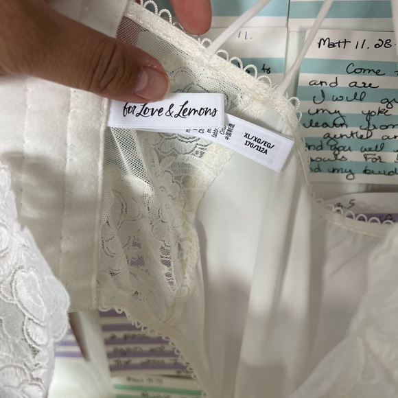 For Love And Lemons White Lace Chemise - Picture 3 of 4